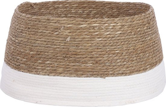 House of Seasons Weihnachtsbaumschürze - H26 x Ø58 cm - Seegras - Off White