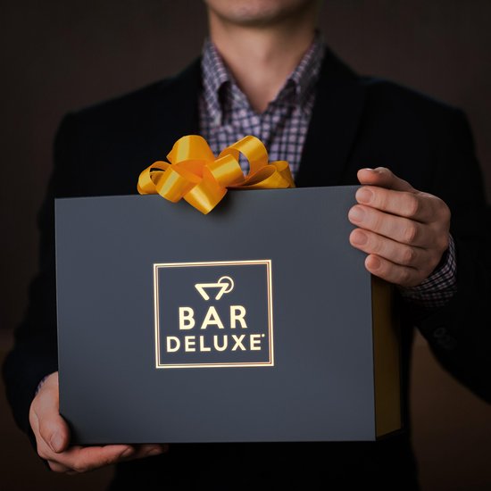 BarDeluxe® Whiskey Set - 4 handgefertigte Kristallgläser 325 ml - Luxuriöses Geschenkset mit Eiswürfelform & Aufbewahrungsbox - Ideal als Whisky Geschenk