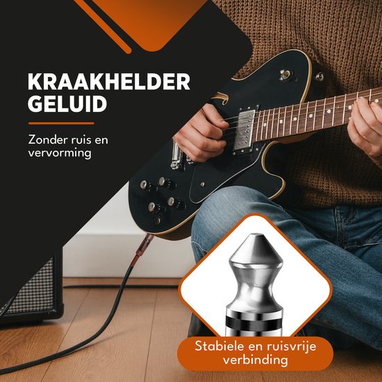 Finesse Gitarrenkabel PRO - 300 cm - Klinke 6,35mm - Audiokabel - Instrumentenkabel - Gitarrenkabel