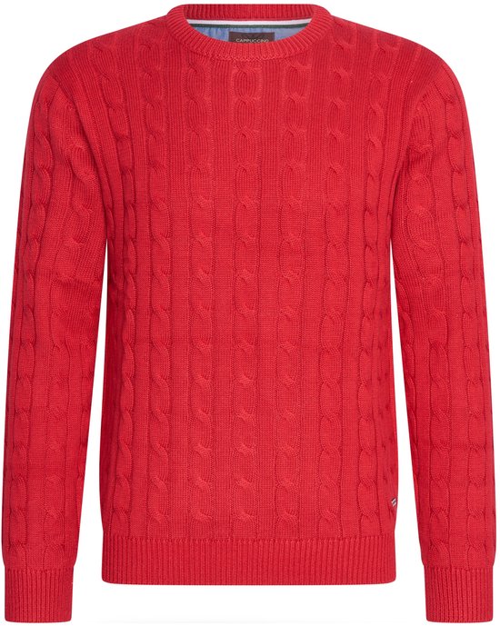 Cappuccino Italia - Herren Pullover Adria Cable - Rot - Größe M