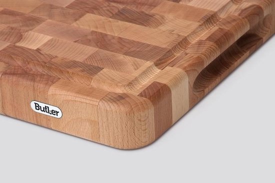 Butler - Schneidebrett - Rotbuchenholz - Mit Saftrinne - 40 x 30 x 4 cm