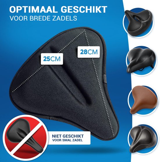 Nextcover Sattelüberzug Fahrrad - Gel-Memory-Schaum - wasserdicht mit Regenschutz