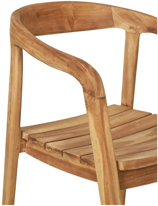 House Nordic Dining Chair Otero - Teak - Skandinavisches Design - Mit Armlehnen - Natürlich - 1 Stück