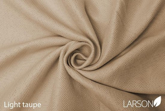 Larson - Luxushotel Verdunkelungsvorhang - mit Ringen - 3m x 2.5m - Light taupe