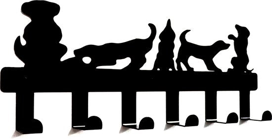 Garderobenständer Hunde Kinderzimmer - Wandgarderobe Hunde 6 Haken Babyzimmer