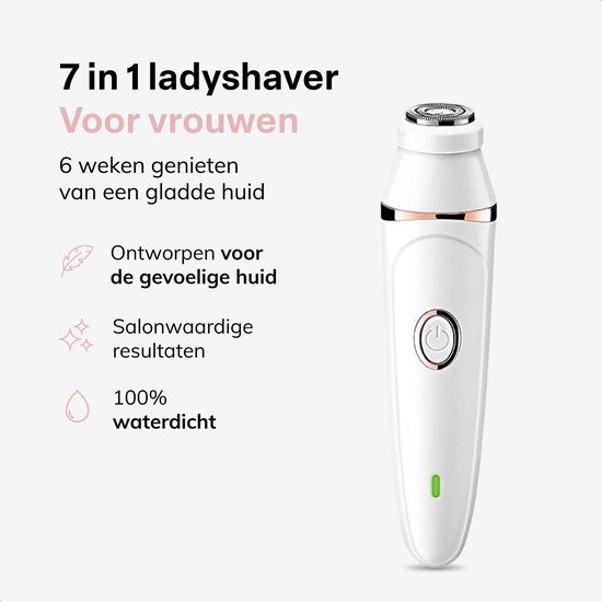 Vimora Ladyshave 7-in-1 - Epilierer Damen - Epilierer Gesicht - Epilierer - Gesichtsepilierer - Epilady - Rasierer Frauen - Haarentfernung & Gesichtshaarentfernung - Ladyshaves