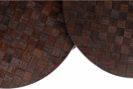 Housecraft Living Webster Beistelltisch, rund, Teakholz, braun – 2er-Set