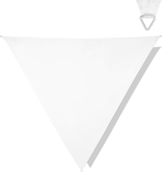 VONROC Premium Schattentuch - Dreieck - ∆ 360 cm - wasserabweisend - Weiß - inkl. Aufbewahrungsbeutel und Befestigungsschnur