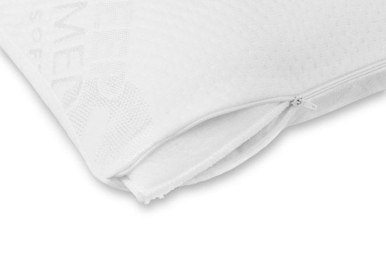 2 x SleepMed - Memory Foam Pillow - 100% Memory Foam - Weiß - Hypoallergene Abdeckung - 55 x 43 x 12 cm