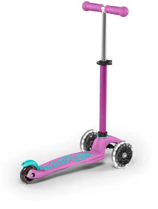 Micro Kinderroller Mini Micro Deluxe LED lavendel - verstellbarer Lenker.