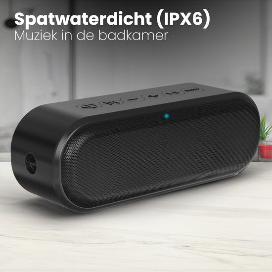 Auronic Bluetooth Lautsprecher - Kabellose Musikbox - 20 Stunden Musikgenuss - Extra Bass - Schwarz