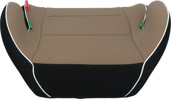 Carkids I-Size Sitzerhöhung Sam – Entspricht der Norm I-Size R-129 – Für Kinder von 125–150 cm – Abnehmbarer und waschbarer Bezug – Flexible Montage – Taupe/Schwarz