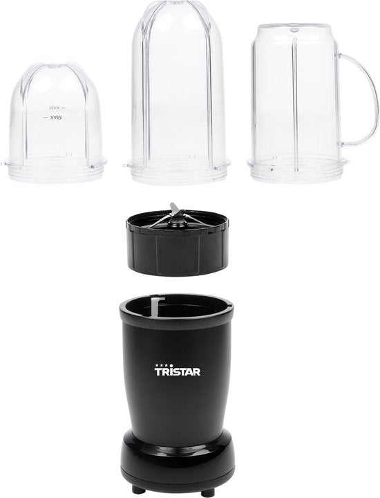 Tristar BL-4486 Smoothie Maker - Mixer - 350W Leistung - 0,5 Liter - Inkl. 3 Trinkbecher - Spülmaschinenfest