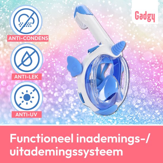Gadgy Schnorchelmaske für Kinder - Schnorchelset Einhorn - Vollgesichtstauchmaske Kind - Taucherbrille mit Schnorchel - Schnorcheln und Tauchen im Jahr 2024