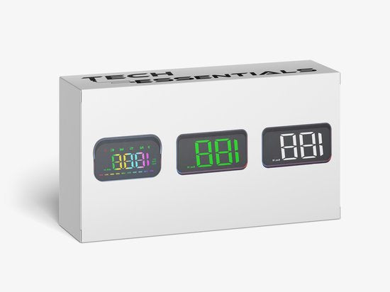 Tech Essentials Automatic - GPS Geschwindigkeitsmesser Auto HUD - USB-C - Grün - Head Up Displays - Plug and Play