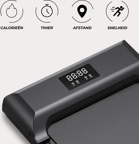 Fitby Laufband - Walking Pad - Walking Band - 1-8km/h - LED Bildschirm - Schwarz