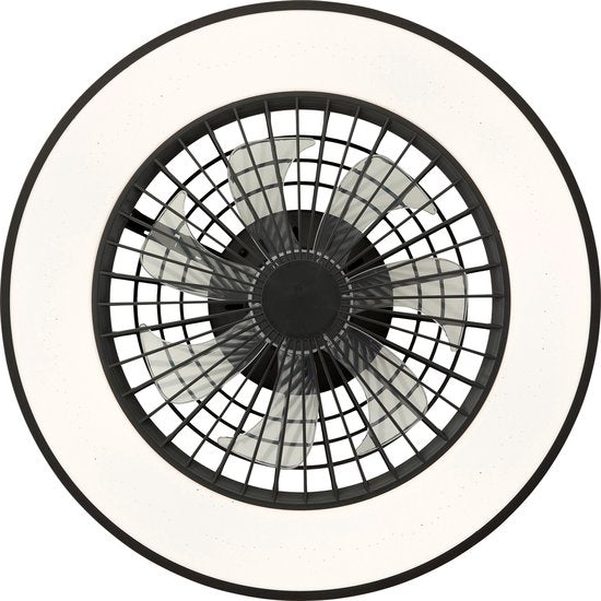 Brilliant Mazzaro - Deckenventilator - LED 40W - 3000K-6500K - Dimmbar - Schwarz