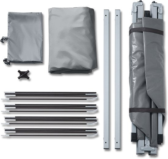 SoBuy OGS32-II-HG Aufblasbares Camping-Zelt - Textil - 193x161cm - Grau