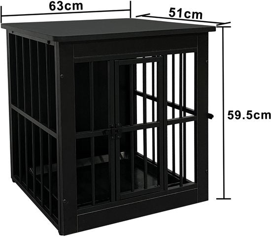 Hundekäfig - Hundebox - Box für Welpen und kleine Hunde - Hundekäfig - für den Innenbereich - inklusive Hygieneschale für den Käfig - 63 cm x 51 cm x 59 cm.