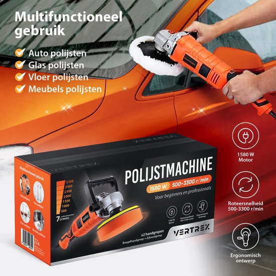 VERTREX Polierer - Poliermaschine für Autos - Polierscheiben - Poliermaschinen