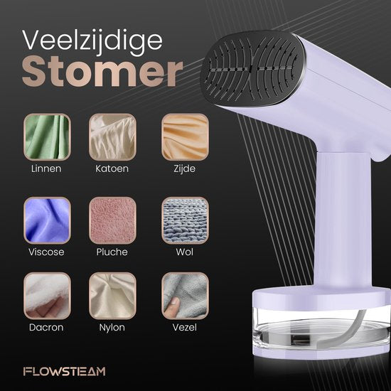 FLOWSTEAM® Luxury Clothes Steamer - Hand Steamer - Steamer Clothes - Lavender Edition