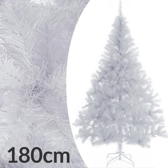Casaria Weihnachtsbaum PVC - Metallfuß - 180 cm Weiß