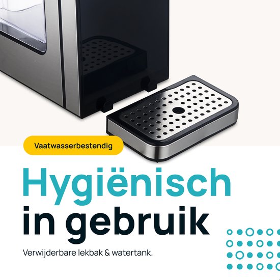 MOA Heißwasserspender 2.7L mit Temperaturkontrolle - 45-100°C - Heißwasserhahn - Milchfunktion - Instant-Wasserkocher - BPA-frei - Edelstahl - Silber