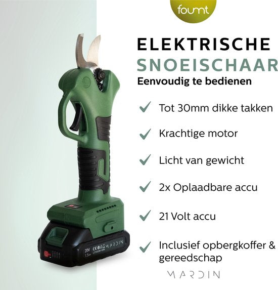 Elektrische Baumschere - Grün