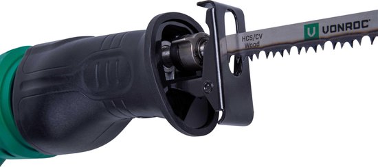 VONROC Stichsäge - 900W - Drehbarer Griff - Inkl. 3 Sägeblätter für Holz & Metall
