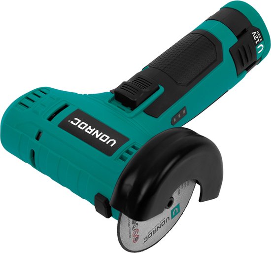 VONROC Akku-Winkelschleifer 12V - Inkl. Akku, usb-c Kabel und Schleifscheibe