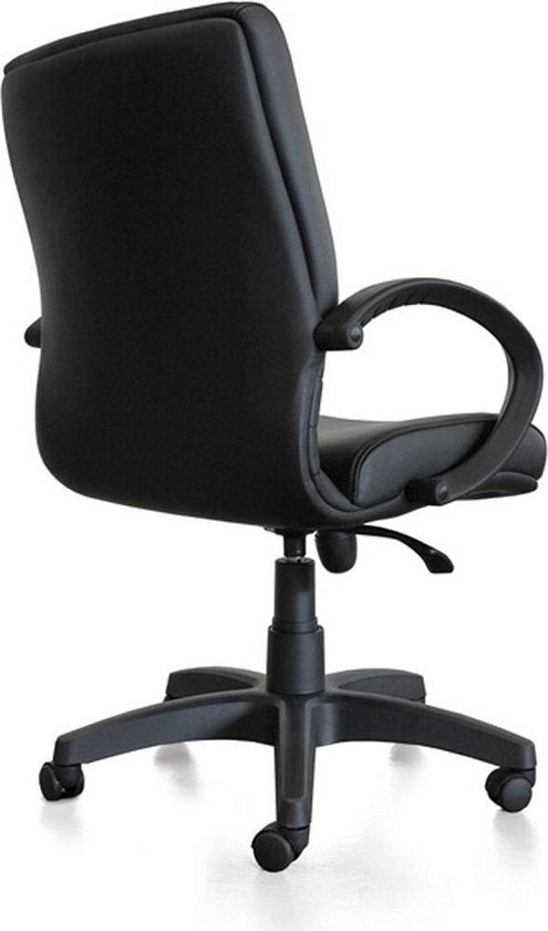 Kangaro Bürostuhl - LEANNA - schwarzes Leder - max 120 kg Belastbarkeit - K-850550