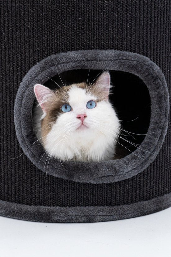 Petrebels Dome 80 Kratztonne für Katzen -Pfeffer - Ø 45 x 80 cm - stabil