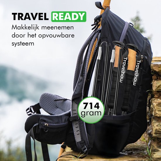 Travelhawk Nordic Walking Stöcke - Wandern - Trekking - Verstellbar - Faltbar - Alternativ Teleskop- und Einziehstöcke