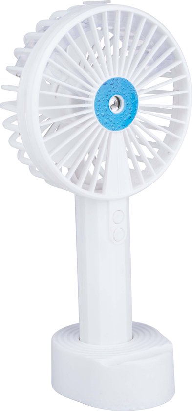 Lifetime Air Handventilator - USB-Ventilator mit Wasserspray - 1200 mAh - Mini-Ventilator mit Wasserspray - Weiß
