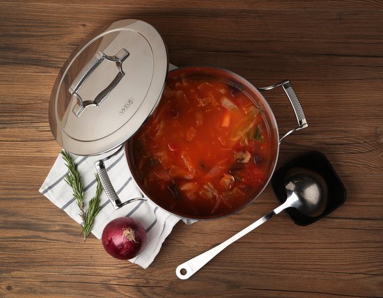 Saveur Selects - Voyage Kochtopf - Ø22 cm - Dreischicht-Edelstahl - PFAS-frei - Induktion - Backofenfest