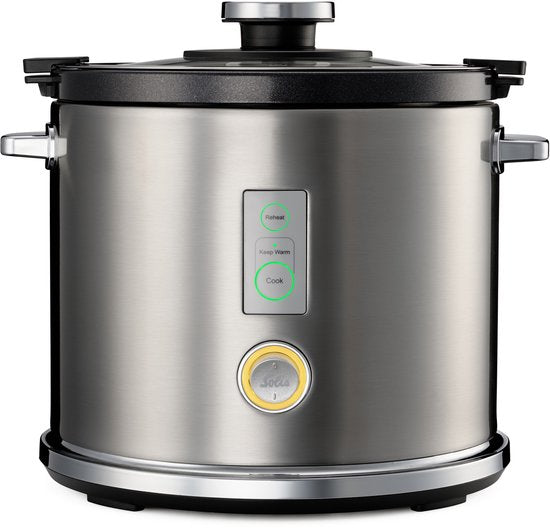 Solis Reiskocher Multi 8162 - Reiskocher und Dampfgarer - für alle Reissorten - Dampfgarer für Reis, Gemüse, Fisch und mehr - 650 W - 1.2L