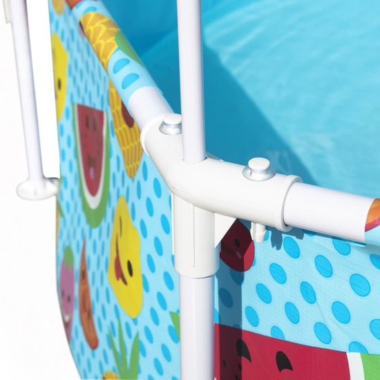 Bestway Steel Pro Kinderpool - UV-Sonnenschutz & kühlender Wassersprüher - 244x51 cm