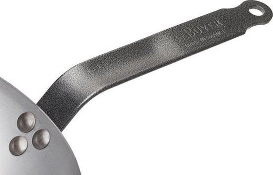 De Buyer Stahlpfanne Ã˜ 24cm - Ohne PFAO & PTFE - Kein Induktion - Natürliche Wachsbeschichtung Antihaft