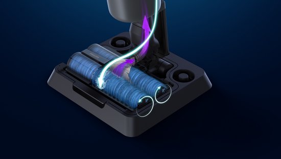 Philips - Kabelloser Staubsauger - AquaTrio Cordless 7000 Series XW7110/01 - Trocken- und Wischfunktion - Grau