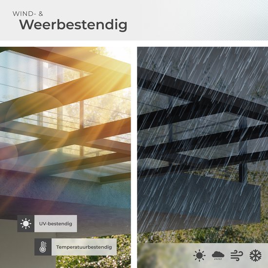 tectake® - 10er-Set Polycarbonatplatten - Stabile, lichtdurchlässige, UV-beständige Hohlkammerplatten - 121 x 60,5 cm - 7,32m² gesamt - Transparent - Gewächshausfolie - 4 mm stark