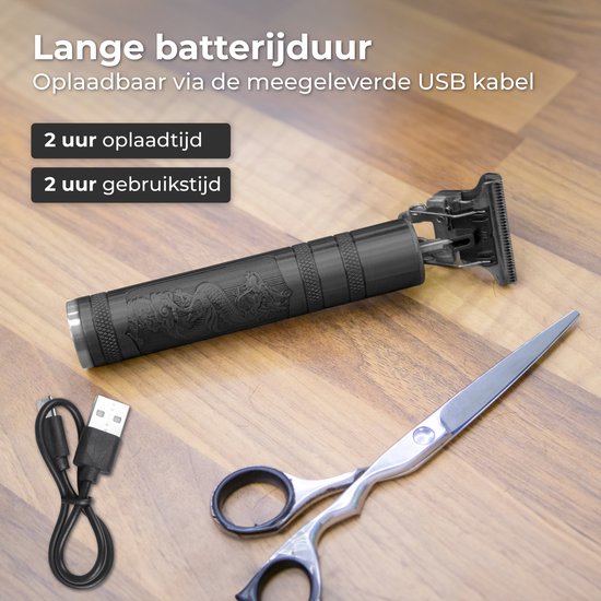 Nuvance Trimmer Men - Haarschneider Kopfhaar - Inklusive 4 Aufsätze - Barttrimmer und Haartrimmer - Haarschneider - Usb Wiederaufladbar