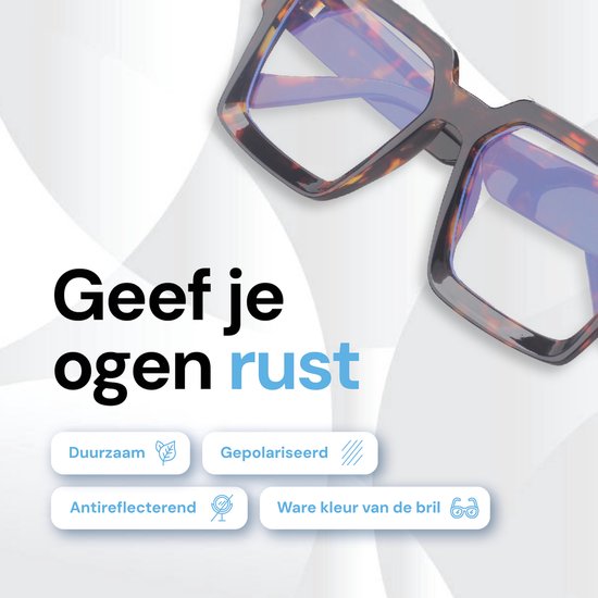 LC Eyewear Computerbrille - Blaulichtbrille ohne Stärke - Blaulichtbrille - Displaybrille - Unisex - Leopard
