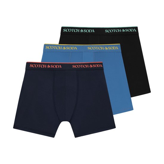 L NAVY LIGHT BLUE 416 SSSP25M158807 3er-Pack Boxershorts FASHION BOX UK Scotch and Soda