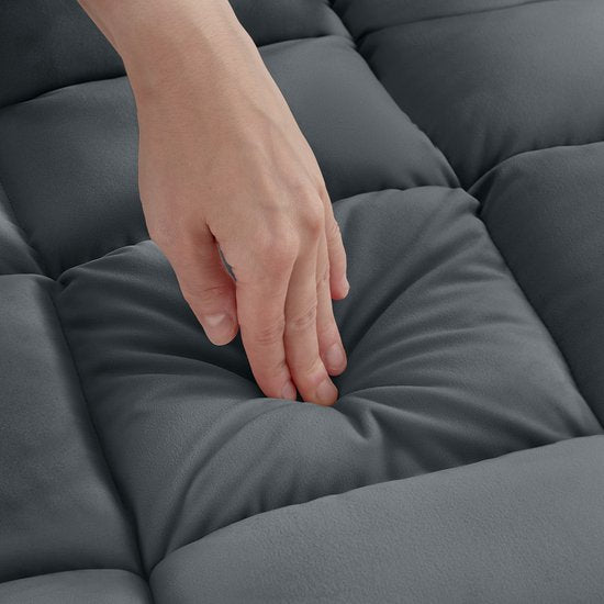 tectake Relaxsessel - Relaxsessel - XXL-Bodensessel - Klappbar mit Liegefunktion - Bodensessel mit verstellbarer Rückenlehne - Verwendbar als Sessel, Sitzkissen, Bodenkissen, Liege oder zur Meditation - Grau