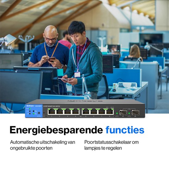 Linksys LGS310MPC - Netzwerk-Switch - Gigabit - Managed - 8 Ports - PoE+ - Schwarz