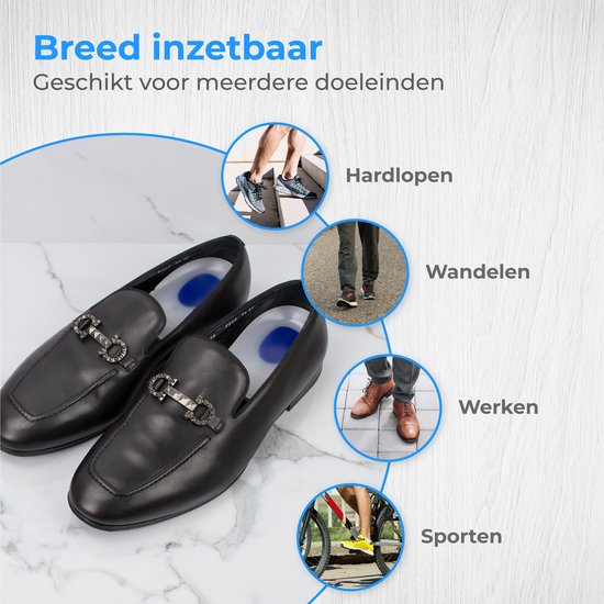 Nuvance - Fersensporn Einlagen - Fersenschützer - Einlagen - Fersensporn - 2 Stück für Größe 40-45 - Blau