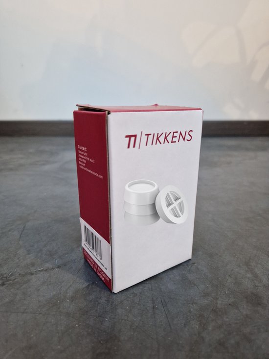 TIKKENS Vibrationsdämpfer Waschmaschine/Trockner - 4er-Set - Vibrationsmatte - Trocknerfüße - Dämpfer - Anti-Vibration - Anti-Rutsch-Gummi - Weiß