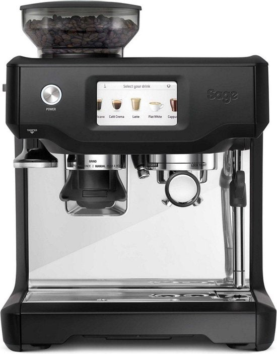 Sage die Barista Touch™ Black Truffle Piston Maschine mattschwarz