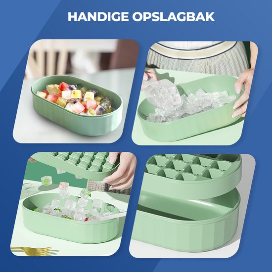 Roegaarden Eiswürfelschale mit Deckel - Eiskübel - Eiswürfelbereiter - Mit Schale - Mit Schaufel