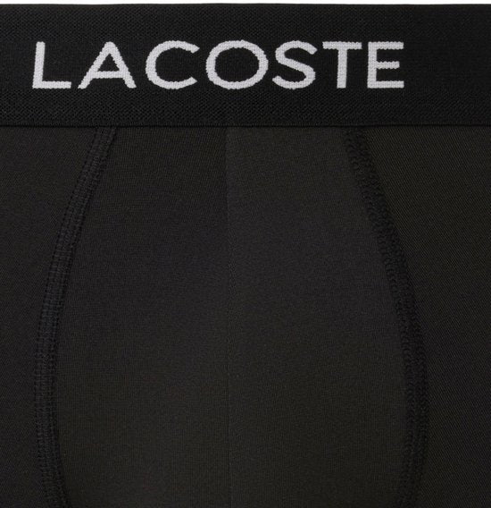 Lacoste Herren 3P Mikrofaser-Boxershorts, Basic, schwarz